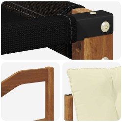 Ensemble de canapés d'extérieur 3 pcs Naturel et Crème 525433525433