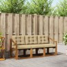 Ensemble de canapés d'extérieur 3 pcs Naturel et Beige 525434525434