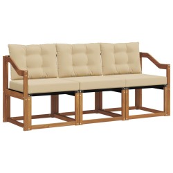 Ensemble de canapés d'extérieur 3 pcs Naturel et Beige 525434525434