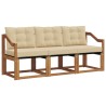 Ensemble de canapés d'extérieur 3 pcs Naturel et Beige 525434525434