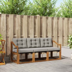 Ensemble de canapés d'extérieur 3 pcs Gris Naturel et Clair 525436525436