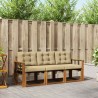 Ensemble de canapés d'extérieur 3 pcs Naturel et Beige 525437525437