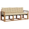 Ensemble de canapés d'extérieur 3 pcs Naturel et Beige 525437525437