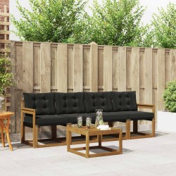 Ensemble de canapés d'extérieur 5 pcs Naturel et Noir 525441525441