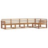 Ensemble de canapés d'extérieur 5 pcs Naturel 525444525444