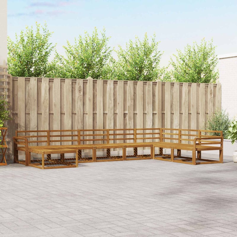 Ensemble de canapés d'extérieur 8 pcs Naturel 525445525445