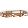 Ensemble de canapés d'extérieur 7 pcs Naturel 525452525452