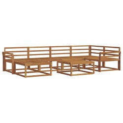 Ensemble de canapés d'extérieur 7 pcs Naturel 525453525453
