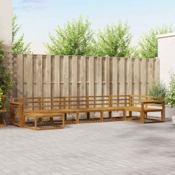 Ensemble de canapés d'extérieur 7 pcs Naturel 525454525454