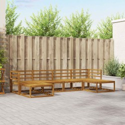 Ensemble de canapés d'extérieur 6 pcs Naturel 525455525455