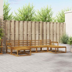 Ensemble de canapés d'extérieur 6 pcs Naturel 525457525457