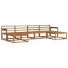 Ensemble de canapés d'extérieur 6 pcs Naturel 525457525457