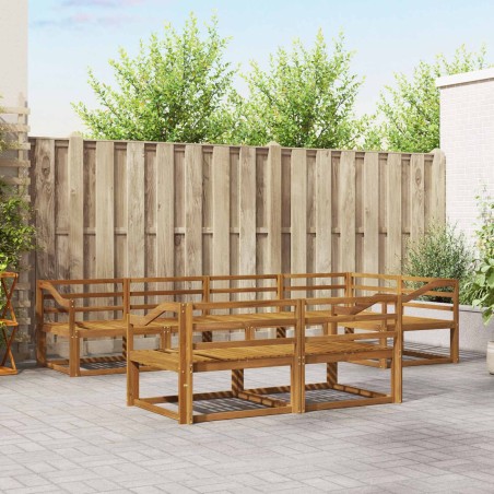 Ensemble de canapés d'extérieur 7 pcs Naturel 525458525458