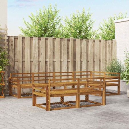 Ensemble de canapés d'extérieur 7 pcs Naturel 525459525459