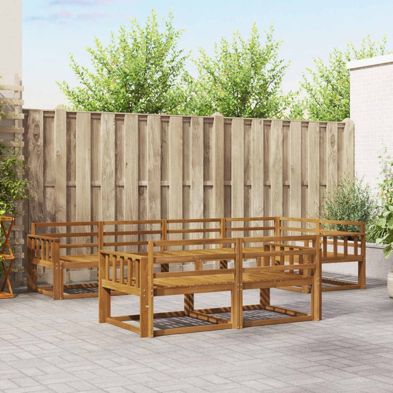 Ensemble de canapés d'extérieur 7 pcs Naturel 525460525460