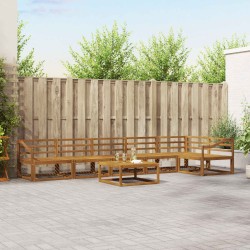 Ensemble de canapés d'extérieur 7 pcs Naturel 525466525466