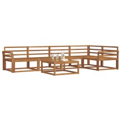 Ensemble de canapés d'extérieur 6 pcs Naturel 525471525471