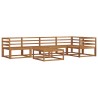 Ensemble de canapés d'extérieur 6 pcs Naturel 525479525479