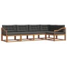 Ensemble de canapés d'extérieur 5 pcs Naturel et Anthracite 525481525481