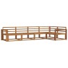Ensemble de canapés d'extérieur 5 pcs Naturel 525485525485
