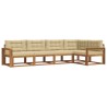 Ensemble de canapés d'extérieur 5 pcs Naturel et Beige 525486525486