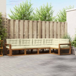 Ensemble de canapés d'extérieur 5 pcs Naturel et Crème 525489525489