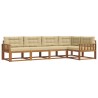 Ensemble de canapés d'extérieur 5 pcs Naturel et Beige 525492525492