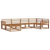 Ensemble de canapés d'extérieur 6 pcs Naturel 525493525493