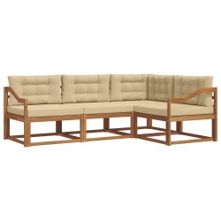 Ensemble de canapés d'extérieur 4 pcs Naturel et Beige 525494525494