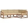 Ensemble de canapés d'extérieur 4 pcs Naturel et Beige 525494525494