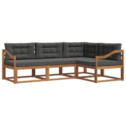 Ensemble de canapés d'extérieur 4 pcs Naturel et Anthracite 525495525495