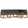 Ensemble de canapés d'extérieur 4 pcs Naturel et Anthracite 525495525495