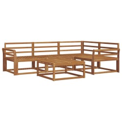 Ensemble de canapés d'extérieur 5 pcs Naturel 525499525499