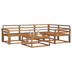 Ensemble de canapés d'extérieur 5 pcs Naturel 525499525499
