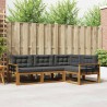 Ensemble de canapés d'extérieur 4 pcs Naturel et Anthracite 525500525500