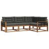 Ensemble de canapés d'extérieur 4 pcs Naturel et Anthracite 525500525500