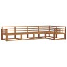Ensemble de canapés d'extérieur 5 pcs Naturel 525504525504