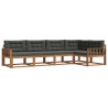Ensemble de canapés d'extérieur 5 pcs Naturel et Anthracite 525505525505