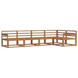Ensemble de canapés d'extérieur 5 pcs Naturel 525507525507