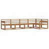 Ensemble de canapés d'extérieur 5 pcs Naturel 525507525507