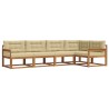 Ensemble de canapés d'extérieur 5 pcs Naturel et Beige 525508525508
