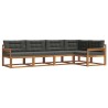 Ensemble de canapés d'extérieur 5 pcs Naturel et Anthracite 525510525510