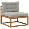 Ensemble de canapés d'extérieur 5 pcs Gris Naturel et Clair 525511525511