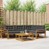 Ensemble de canapés d'extérieur 5 pcs Naturel et Anthracite 525513525513
