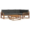 Ensemble de canapés d'extérieur 5 pcs Naturel et Anthracite 525513525513