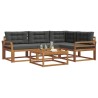 Ensemble de canapés d'extérieur 5 pcs Naturel et Anthracite 525513525513