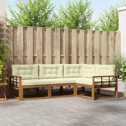 Ensemble de canapés d'extérieur 4 pcs Naturel et Crème 525514525514