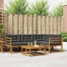 Ensemble de canapés d'extérieur 5 pcs Naturel et Anthracite 525518525518