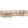 Ensemble de canapés d'extérieur 6 pcs Naturel 525522525522