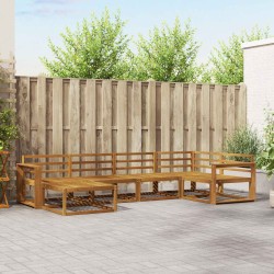 Ensemble de canapés d'extérieur 6 pcs Naturel 525524525524